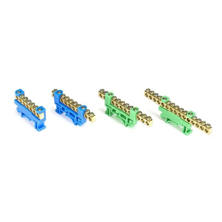 A06 Brass Electrical Netural Bar 100A Max  Mounted With Din Rail