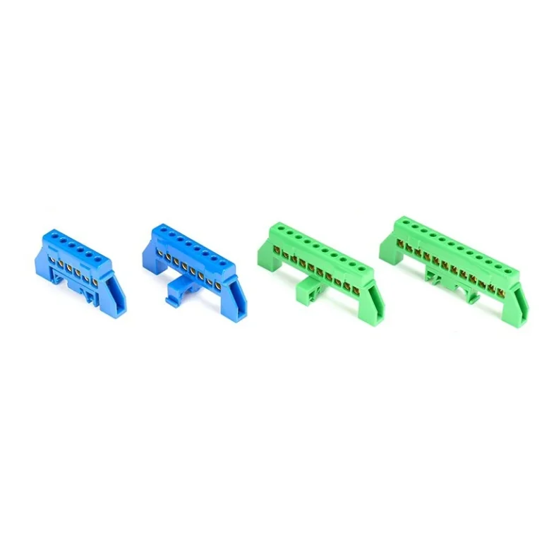 A08 Neutral Bar with Full Plastic Cover With Din Rail