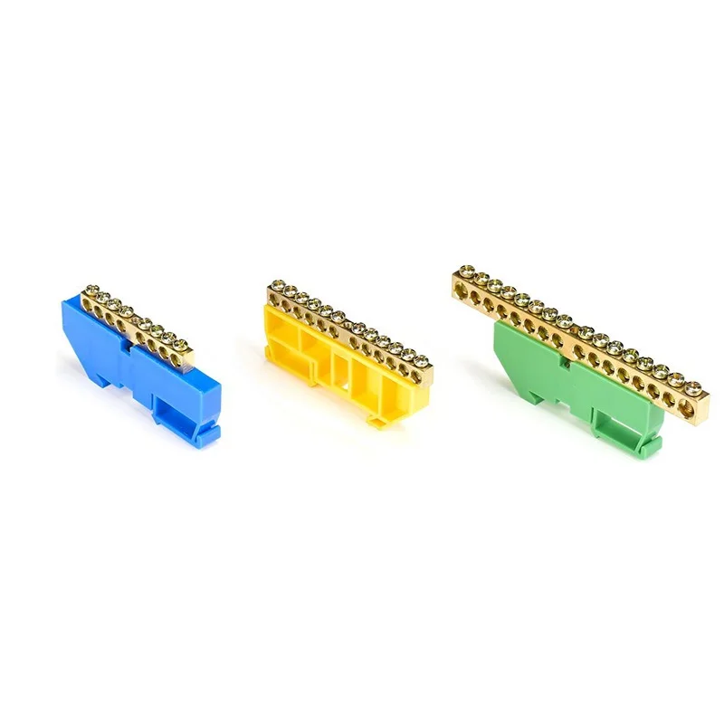 A15 Neutral Bar Link Screw Brass Mounted With Din Rail